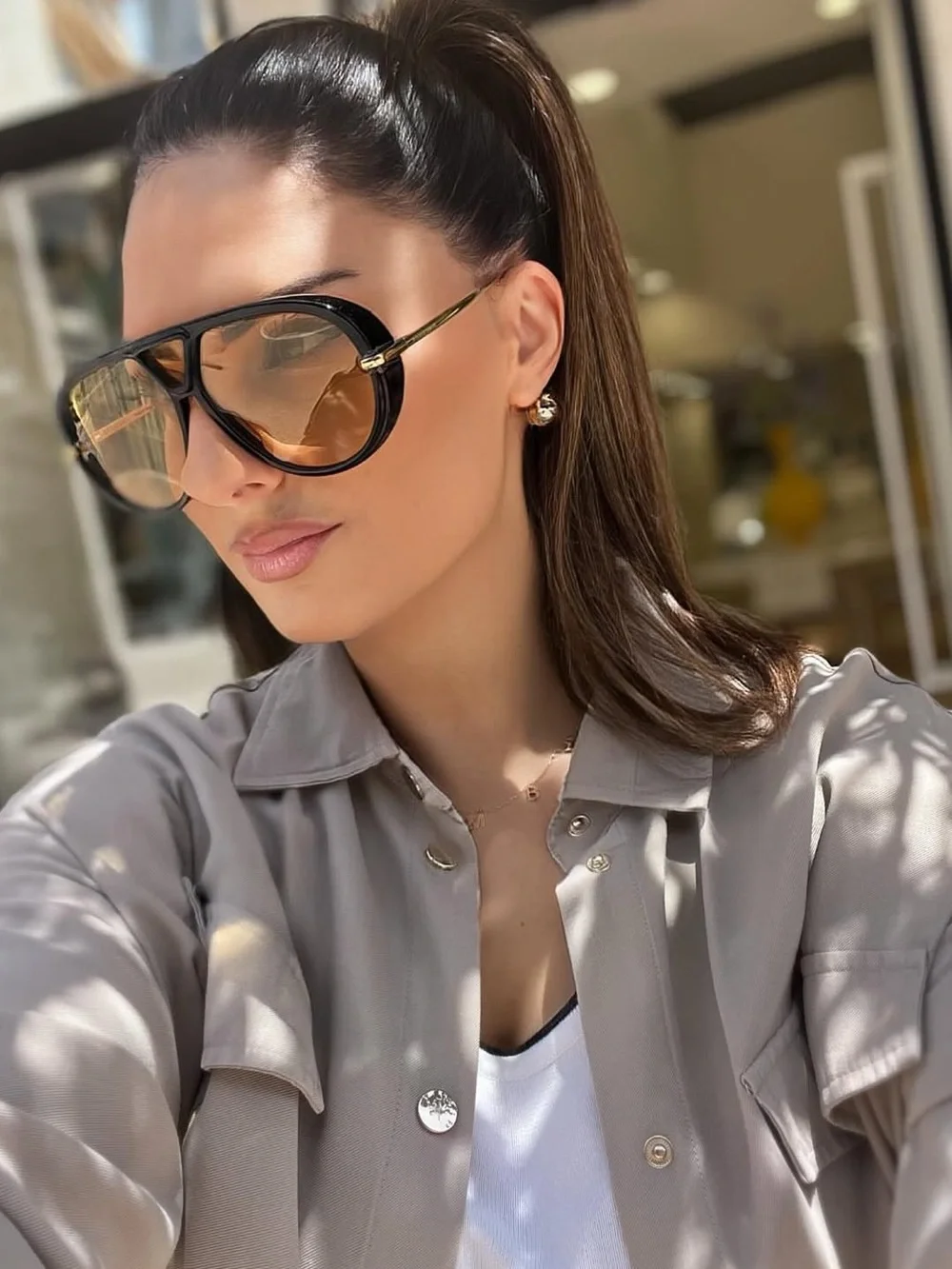 Bottega Veneta aviator sunglasses